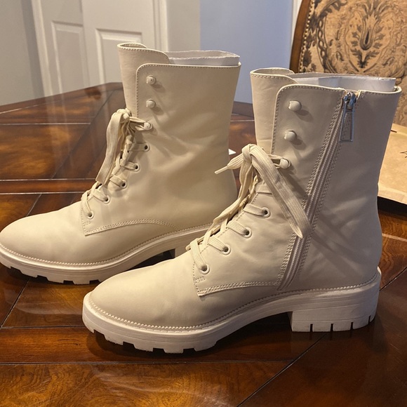 Dolce Vita Ivory Lottie Combat Boots - Picture 9 of 17